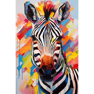 Colourful Zebra Painting